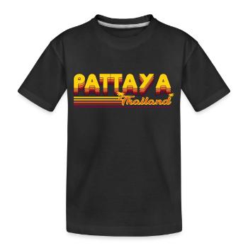 Pattaya - Leben am Meer sommerliches Design - Kinder Premium Bio T-Shirt - Schwarz - Vorne
