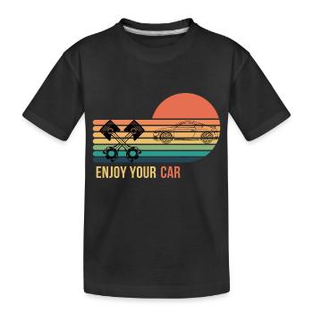 Enjoy your car - Kinder Premium Bio T-Shirt - Schwarz - Vorne