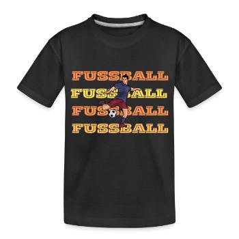 Fussball ist Leben - Kinder Premium Bio T-Shirt - Schwarz - Vorne