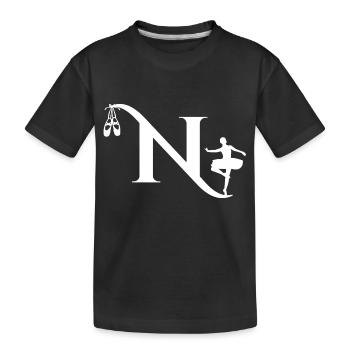 Lettre n ballerine - T-shirt bio Premium Enfant - noir - Devant