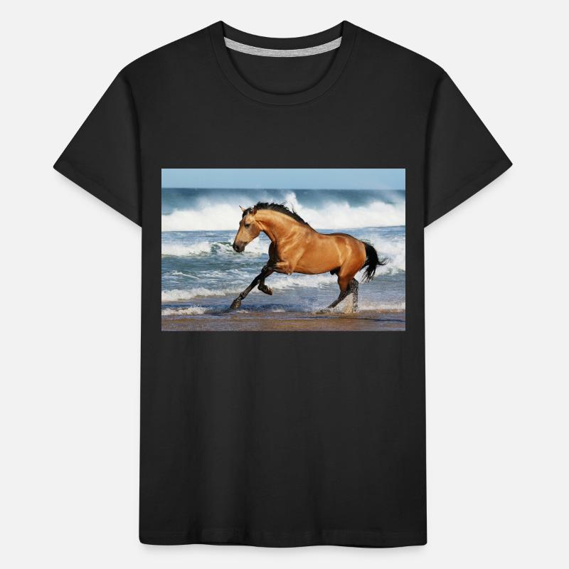 Pferde Kinder Premium Bio T-Shirt