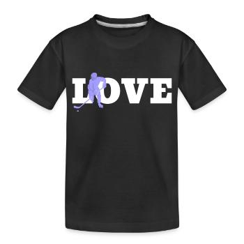 Eishockeyspieler Hockeyfan Eishockey Eishockeyteam - Kinder Premium Bio T-Shirt - Schwarz - Vorne