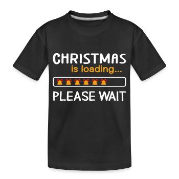 Christmas is loading... Please Wait - Kinder Premium Bio T-Shirt - Schwarz - Vorne
