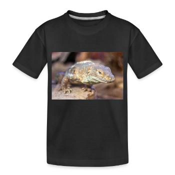 Iguane noir aussi noir Cténosaurus aussi noir épineux - T-shirt bio Premium Enfant - noir - Devant