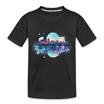 Digital City - Kinder Premium Bio T-Shirt - Schwarz - Vorne