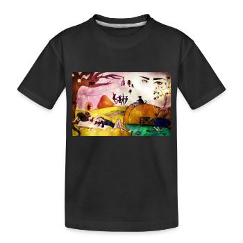 abstrakte Kunst - Kinder Premium Bio T-Shirt - Schwarz - Vorne
