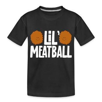 Meatballs Italy Italian Food - Kids' Premium Organic T-Shirt - black - Front