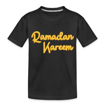 Ramadan Mubarak muslim islam Fasten moslem Allah - Kinder Premium Bio T-Shirt - Schwarz - Vorne