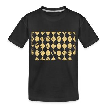Motif à carreaux Fond Rectangle - T-shirt bio Premium Enfant - noir - Devant