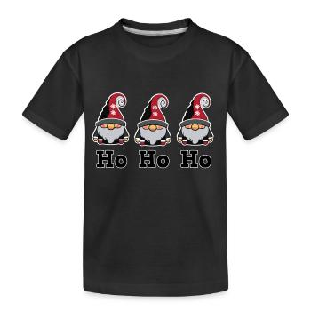 Wichtel_HoHoHo - Kinder Premium Bio T-Shirt - Schwarz - Vorne