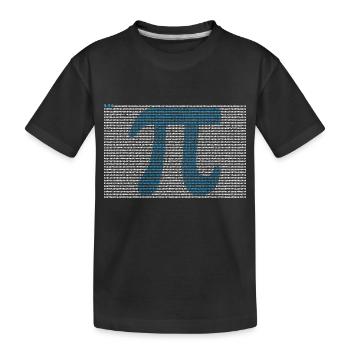 pi shirt 3, 14 pi number symbol math science geek - Kids' Premium Organic T-Shirt - black - Front