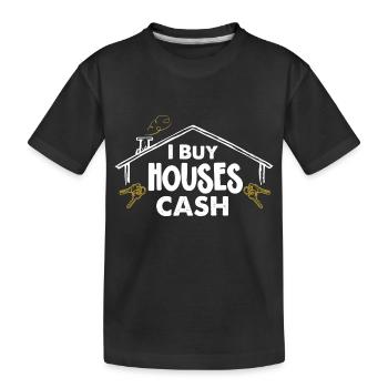 J’achète des maisons au comptant Investisseur immobilier - T-shirt bio Premium Enfant - noir - Devant
