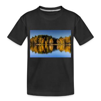 Autumn atmosphere at Lake Bad Bayersoier - Kids' Premium Organic T-Shirt - black - Front