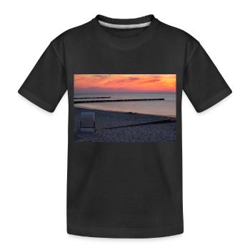 Coucher de soleil sur la mer Baltique - T-shirt bio Premium Enfant - noir - Devant