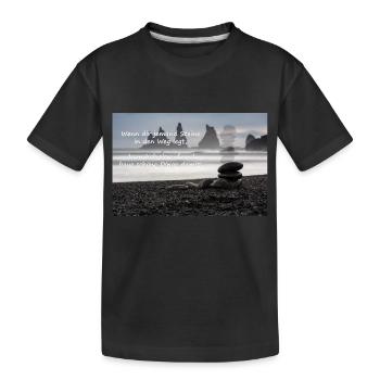 Des obstacles sur le chemin - T-shirt bio Premium Enfant - noir - Devant