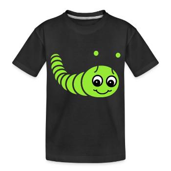 Raupen Insektenliebe Kleine Raupe - Kinder Premium Bio T-Shirt - Schwarz - Vorne