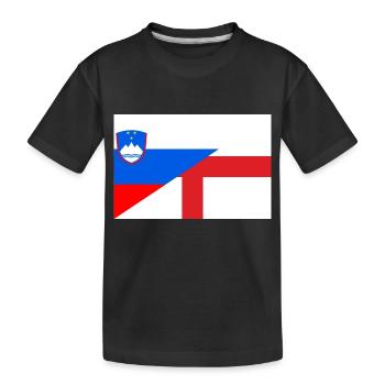 Flag of Serbia England - Kids' Premium Organic T-Shirt - black - Front