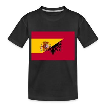 Drapeau de l’Espagne Albanie - T-shirt bio Premium Enfant - noir - Devant