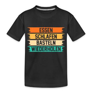Bastler Basteln - Kinder Premium Bio T-Shirt - Schwarz - Vorne
