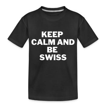 Be Swiss - Kids' Premium Organic T-Shirt - black - Front
