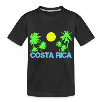 costa rica - Kinder Premium Bio T-Shirt - Schwarz - Vorne