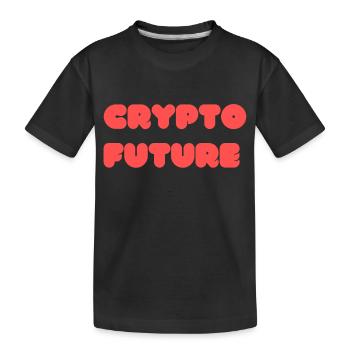 Krypto Zukunft - Kinder Premium Bio T-Shirt - Schwarz - Vorne