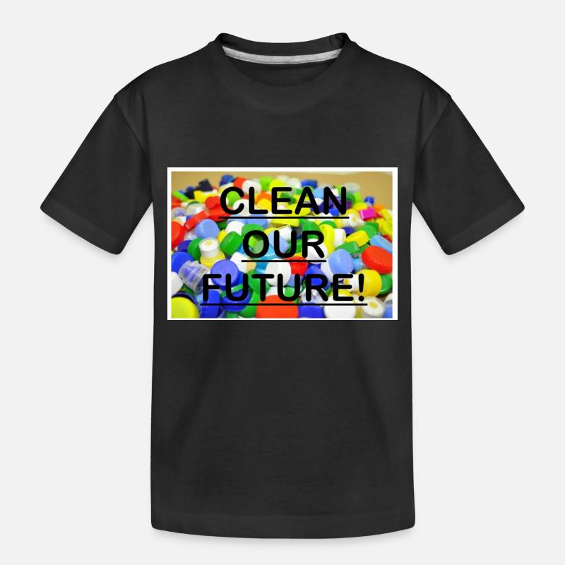 Future plastic - Kids' Premium Organic T-Shirt - black
