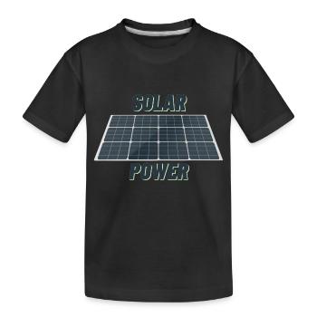 Solar Power Photovoltaik Modul Nachhaltigkeit - Kinder Premium Bio T-Shirt - Schwarz - Vorne