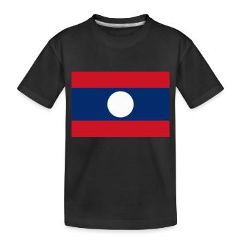 Laos flag / Drapeau Laos - T-shirt bio Premium Enfant - noir - Devant