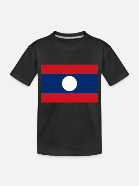 Laos flag / Drapeau Laos - T-shirt bio Premium Enfant - noir