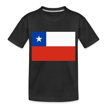 Chili-Flagge / Drapeau Chili - Kinder Premium Bio T-Shirt - Schwarz - Vorne