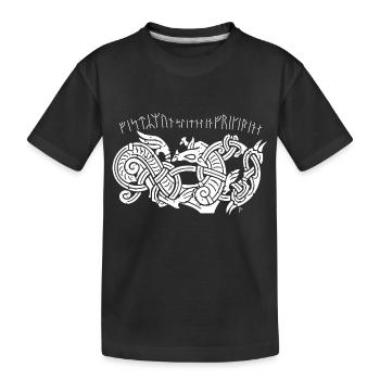 Odin Geri et Freki - T-shirt bio Premium Enfant - noir - Devant