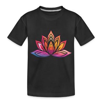 Lotusblume - Symbol Für Gelassenheit Und Schönheit - Kinder Premium Bio T-Shirt - Schwarz - Vorne