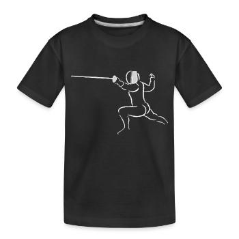 Fencing - Kids' Premium Organic T-Shirt - black - Front