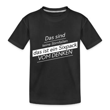 witzige Sprüche lustige Sprüche - Kinder Premium Bio T-Shirt - Schwarz - Vorne