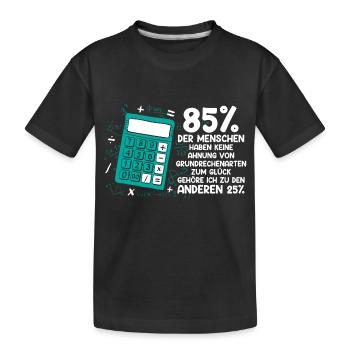 Math Math Teacher Calculator - Kids' Premium Organic T-Shirt - black - Front