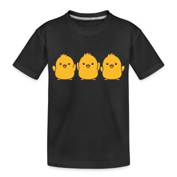 chick - Kids' Premium Organic T-Shirt - black - Front