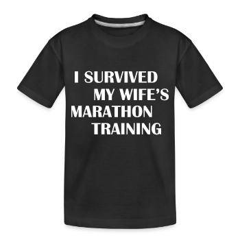 Marathon Running Jogging - Kinder Premium Bio T-Shirt - Schwarz - Vorne