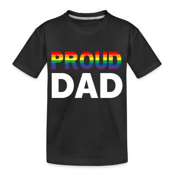 Fierté de papa - T-shirt bio Premium Enfant - noir - Devant