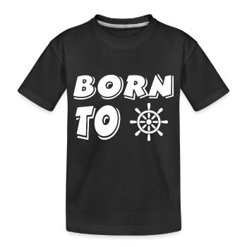 Segeln - Kinder Premium Bio T-Shirt - Schwarz - Vorne