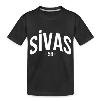 Sivas 58 Türkei Turkiye Geschenk Urlaub TR Türk - Kinder Premium Bio T-Shirt - Schwarz - Vorne