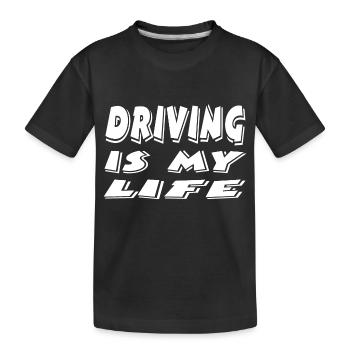 Auto - Kinder Premium Bio T-Shirt - Schwarz - Vorne