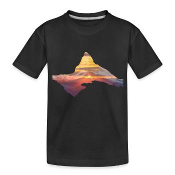 MatterhornSunrise - Kids' Premium Organic T-Shirt - black - Front