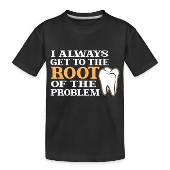 Immer Direkt Zum Kern Des Problems - Kinder Premium Bio T-Shirt - Schwarz - Vorne