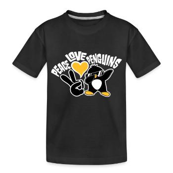 Amour Paix Pingouins Drôle Dab Cool Pingouin Dabbing - T-shirt bio Premium Enfant - noir - Devant