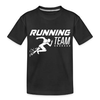 Équipe de course à pied - T-shirt bio Premium Enfant - noir - Devant