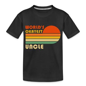 World’s Okayest Uncle Drôle Rétro Vintage - T-shirt bio Premium Enfant - noir - Devant