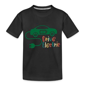 Voiture de recharge électrique pour conducteur électrique - T-shirt bio Premium Enfant - noir - Devant