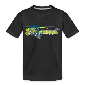 Wikinger - Kinder Premium Bio T-Shirt - Schwarz - Vorne
