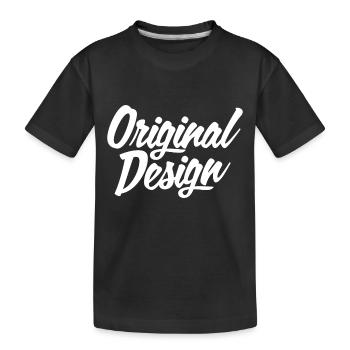 Original Design - Kinder Premium Bio T-Shirt - Schwarz - Vorne